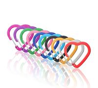 Ouligay 10 moschettoni a forma di cuore a forma di stella, moschettoni a forma di cuore, clip per zaino, portachiavi, clip per guinzaglio, bottiglia d'acqua, clip a scatto per chiavi (multicolore)