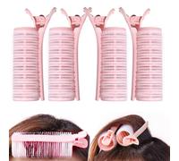 Ouliget Set di bigodini per capelli 2 in 1, con clip, per acconciature volumizzanti, per sollevamento radici, per fai da te, 4 pezzi