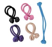 Ouliget Set di elastici per capelli con bottoni annodati, elastici per capelli da donna, per coda di cavallo alta, corda elastica ispessita durevole per capelli spessi e lunghi, 5 pezzi