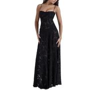 OULIWANGLUO Abito da donna in tulle, lungo, da sera, per matrimonio, cocktail, sexy, elegante, per feste