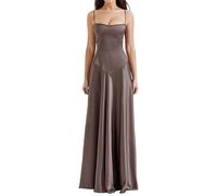OULIWANGLUO Abito da donna in tulle, lungo, da sera, per matrimonio, cocktail, sexy, elegante, per feste
