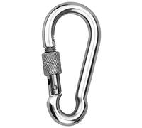 OULVLIFE moschettone in acciaio al carbonio zincato da 100 mm con chiusura a vite