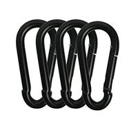 OULVLIFE Moschettone in acciaio resistente moschettone clip per campeggio all'aperto escursionismo amaca altalena (80mm, 10)