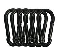 OULVLIFE Moschettone in acciaio resistente moschettone clip per campeggio all'aperto escursionismo amaca altalena (100mm, 4)