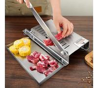 OUlxxluo Taglia-Ossa Manuale in Acciaio Inossidabile - Affettatrice per Uso Domestico e Commerciale, Ideale per Tagliare Pesce, Pollo, Manzo, Carne congelata, Verdure e Gastronomia 2025