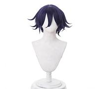 Ouma Kokichi Cosplay Wig for Man Short Straight Anime Wig Christmas Party Gift Blue Black