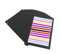 OUME EME Scrapbook Black Paper 26x18CM, 20pz Extra Refill Pages Book Foto Inside Paper Self Tying Accessories Compatibile per Album Album Fotografico Fai da Te 27.5x20.5CM