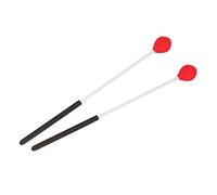 Oumefar 1 Paio di Bacchette per MarimbaM, Bacchette per Batteria, Bacchette per Batteria in Feltro di Lana, Percussioni con Manici in Gomma e Fibra di Vetro per Glockenspiel