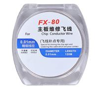 Oumefar 1 Pezzo di Filo Smaltato, Riparazione PCB Avvolgimento in Rame Cavo Isolante Ad Alta conduttività Elettrica per Riparazione Scheda Madre per Telefoni Cellulari Computer (0.01mm)