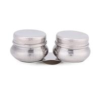 Oumefar 1 pz in Acciaio Inox tavolozza Tazza Doppio mestolo con Coperchio Vaso di Olio di Arte Doppia tavolozza Contenitore di Pittura ad Olio per Pittura a Olio acrilica