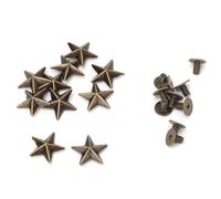 Oumefar 10 Pezzi Viti a stella in metallo Chiodo Rivetto Perno Rivetto Punta Vite per Cuoio Artigianato Cintura Borse Scarpe Fai Da Te Decorazione(14mm Convex Bronzo)