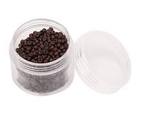 Oumefar 1000 Pz Silicone Micro Collegamenti Anelli Perline Strumento di Estensione Dei Capelli 3mm X 2mm Anelli di Collegamento Estensione Professionale per Tutti I di (marrone marrone medio)
