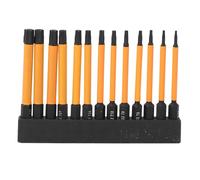 Oumefar 13 PZ 75mm Punte a Stella S2 Set di Punte per Cacciavite Magnetico Durevole per Assemblaggio di Mobili Costruzione di Impianti Idraulici