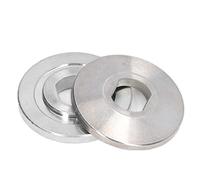 Oumefar 2 Pcs Tagliare la Piastra di Pressione a Pressione Cementata in Carburo Cuscinetto a Blocco Lama della Lama Sostituzione della Flangia per in Alluminio 10 Pollici Ad Alta