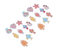 Oumefar 20 Pezzi Adesivi per Vasca da Bagno, Decalcomanie di Pesce Non Colpite Adesive per la Sicurezza del Bagno Anti -slip per Bambini Baby Shower PVC Matte