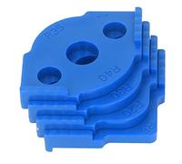 Oumefar 4 Pezzi Modello di Fresatrice per per Raggio, Posizionatore per Angolo Semiarrotondato per Lavorazione del Legno in ABS per Cornici per Foto Ad Angolo Retto Tavoli Sgabelli (Blu)