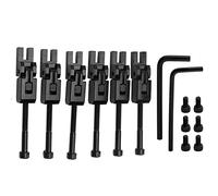 Oumefar 6pcs Kit di Sostituzione del Tremolo Bridge Elettrico Sella, Metallo Nero con Viti Chiave Esagonale per il Miglioramento del Tono di stabilità della Corda in Stile Rosa Floyd