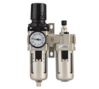 Oumefar AC301003 Regolatore di Pressione Dell'aria Compressa in Lega di Alluminio Trappola per umidità Filtro Dell'Acqua Regolatore del Filtro Dell'aria 3/8" Separatore di Acqua