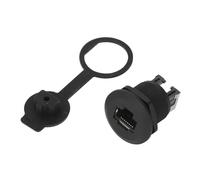 Oumefar Accoppiatore del Monte Pannello RJ45 Ethernet Passa Tramite Connettore Design di Bloccaggio Design in Ottone PA66 Alloggiamento per Applicazioni Esterne Industriali