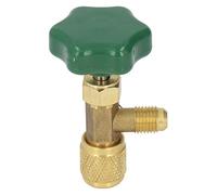 Oumefar Aria Condizionata Valvola Refrigerante Rame ABS Proof 1/4in SAE Valvola Serbatoio Refrigerante Antiscivolo per Filettatura 7/16in 28unf