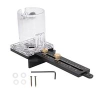 Oumefar Base per Fresatrice per Legno, Base per Scanalatura del Cerchio di Fresatura CNC in Lega di Alluminio con Perno 8 Mm e Fori per Chiodi 2,5 Mm per Utensili per la Lavorazione