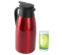Oumefar Bollitore per Acqua Isolato, capacità 2L in Acciaio Inossidabile a Doppia Parete Sottovuoto Termico per caffè e tè Dispenser per Bevande Calde e Fredde per Viaggi in Ufficio a (Vino Rosso)