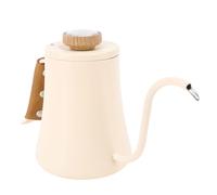 Oumefar Bollittico per caffè con Coperchio Termometro, 600 Ml 304 in Acciaio Inossidabile Lungo Stretto Cucciolo a Corretto a Mano Coffee per per il Campeggio Domestico