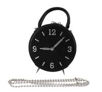 Oumefar Borsa Piccola per Cellulare, Borsa a Tracolla Piccola con Cerniera Bidirezionale Design Rotondo con Orologio Morbido e Confortevole Impermeabile per l'uso Quotidiano (#2)