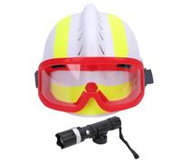 Oumefar Casco di Salvataggio Search di Salvataggio di Salvataggio di Sicurezza Alte Alte PC Elmetto Regolabile con Design Riflettente Leggero per i Siti di Costruzione Mineri Oil Worker (Bianco)