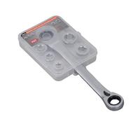 Oumefar Chiave a Cricchetto Versatile Chiave a Cricchetto a Doppia estremità a 72 Denti e 12 Punte per Applicazioni Automobilistiche Industriali Acciaio CRV