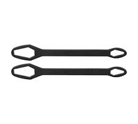 Oumefar Chiave Universale Autoserrante da 2 Pezzi, Set di Attrezzi a Doppia estremità Regolabile, Acciaio Legato Metrico da 8-22 Mm, Lunghezza 260 Mm per la Riparazione (H (elettroforesi nera))