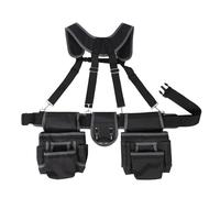 Oumefar Cintura per Utensili Elettricisti 12 Tasche, Nylon in Poliestere 1680D con Cinturino in Vita Imbottito, per Cornici per la Lavorazione del Legno Tetti Elettrici