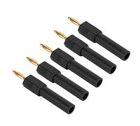 Oumefar Connettività Efficiente Conversione Tensione Corrente Presa a Banana per Appassionati di Elettronica Domestica 5 Pezzi Presa in Ottone 2 Mm a 4 Mm per Appassionati di Elettronica (Nera)