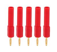 Oumefar Connettività Efficiente Conversione Tensione Corrente Presa a Banana per Appassionati di Elettronica Domestica 5 Pezzi Presa in Ottone 2 Mm a 4 Mm per Appassionati di Elettronica (Rossa)