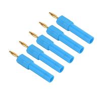 Oumefar Connettività Efficiente Conversione Tensione Corrente Presa a Banana per Appassionati di Elettronica Domestica 5 Pezzi Presa in Ottone 2 Mm a 4 Mm per Appassionati di Elettronica (Blu)