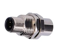 Oumefar Connettore Maschio-Femmina in Ottone Nichelato IP67, Schermatura a 360° per Presa Pannello Industria 4.0 NEMA2000