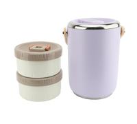 Oumefar Contenitore Alimentare Isolato a Vuoto 2L IMPLEGNO IMPLEGNO IMPATUALI PRANZO TERMALE PRANZIONE COLDO CALDO CON IL LIDS SIGILLATO PER ADUCCI (Viola)