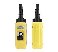 Oumefar Controller Interruttore Pendente per Paranco e Gru, Interruttore a Pulsante per Gru di Sollevamento, Comando a Pulsante a 2 Pulsanti con Plastica ABS, Grado di Protezione IP54