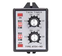 Oumefar Controllo a Manopola Relè Temporizzato Doppio Efficiente Interruttore Orario Multi-sezione per Uso Domestico AC110V/220V