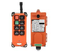 Oumefar di Controllo Remoto per Paranco, Kit di Controllo per Gru Industriale Wireless 2 Trasmettitori 1 Ricevitore, Ricevitore 220 V con 8 Pulsanti