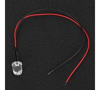 Oumefar Diodo LED Cablato Arancione con Prestazioni Stabili per Illuminazione Domestica Fai Te, 50 Pezzi di Perline Luminose Precablate 12V per gli Appassionati di Illuminazione Automobilistica