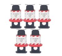 Oumefar Dispositivo di Blocco Preciso Dell'interruttore Automatico Miniaturizzato, Attrezzatura di Blocco Sicuro per la Sicurezza Elettrica Industriale, Materiale PA66, 5 Pezzi