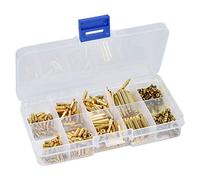 Oumefar Distanziatore in Ottone M2, Kit Assortimento di Supporti Esagonali in Ottone 320 Pezzi Set di Viti Dadi di Supporto Maschio Femmina, con Scatola di Immagazzinaggio per Lav