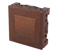 Oumefar Espositore in Legno Base Quadrata Piccola Teiera Bonsai Piedistallo Vaso Stand Espositore per la Decorazione dell'ufficio Domestico(10 * 10 * 3 , 7 cm)