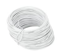 Oumefar Filo Trallo Rivestito in Ferro in PVC Zincato Filo di Legame Flessibile Arrugginibile Robusti per Barra di Rinforzo e Cavi in Fibra Ottica 0,75 Mm 50 M (Bianco)