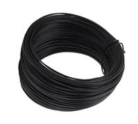 Oumefar Filo Trallo Rivestito in Ferro in PVC Zincato Filo di Legame Flessibile Arrugginibile Robusti per Barra di Rinforzo e Cavi in Fibra Ottica 0,75 Mm 50 M (Black)