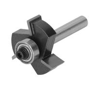 Oumefar Fresa per Scanalature a T, Gambo 1/4", profondità 3/8", Fresa a 3 Taglienti con Cuscinetto, per Scanalature su Compensato, Scanalature, Battute, Utensili per Lavorazione del