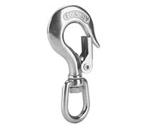 Oumefar Gancio di Sollevamento con Occhiello Girevole in Acciaio Inossidabile, Durevole per Gru Edili, Carico Portuale e Ferroviario, Realizzato in Acciaio Inossidabile 304 (1000 kg)