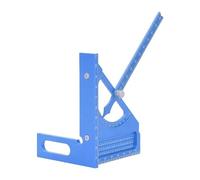 Oumefar Goniometro Quadrato con Angolo Puntatore Semicircolare Regolabile in Lega di Alluminio per la Lavorazione del Legno per Misurazioni Accurate e Marcature Facili, per Falegnami e Appassionati
