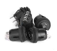 Oumefar Interruttore a Bilanciere ON OFF ON a 3 Posizioni, 3 Pin 10A 125V 6A 250V con Coperchio, per Distributore D'acqua per Auto e Motociclette